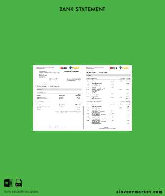 Singapur DBS Banka proof of address Hesap Özeti word 4 pages
