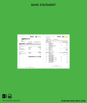 Singapur DBS Banka Hesap Özeti word 4 pages