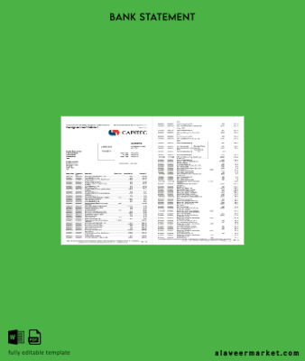 South Africa Capitec Banka savings account Hesap Özeti word 4 pages