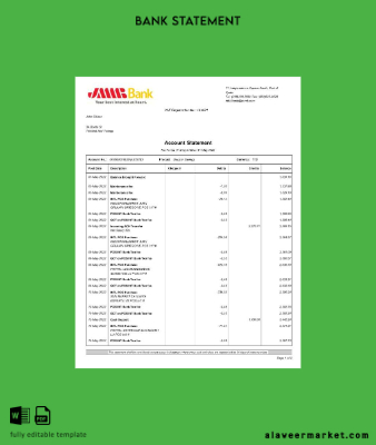 İspanya JMMB Banka Hesap Özeti word 2 pages