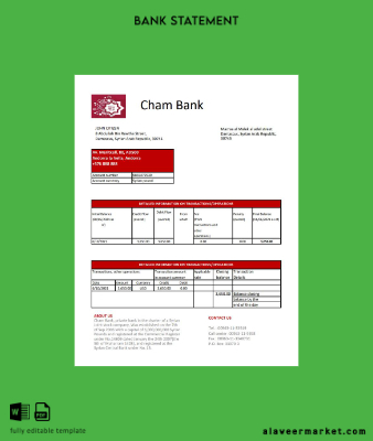 Suriye Cham Banka Hesap Özeti excel