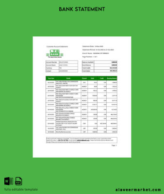 Tanzania CRDB Banka account Hesap Özeti word version 2