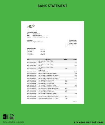 Türkmenistan Banka Banka Hesap Özeti excel