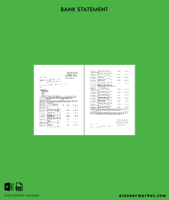 UAE Dubai PNB Banka Hesap Özeti word 2 pages