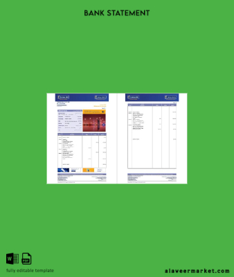 UAE Emirates NBD Banka Hesap Özeti of account word 2 pages