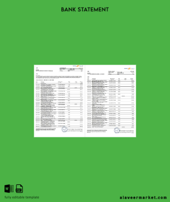 UAE Mashreq Banka Hesap Özeti word 3 pages