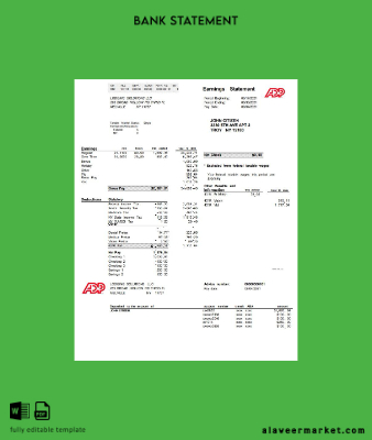 USA ADP İşletme corporate earnings Hesap Özeti word