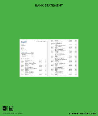 USA Bluebird Banka Hesap Özeti word 3 pages, version 2