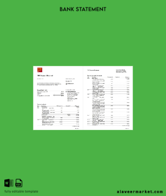 USA CIBC Banka Hesap Özeti word 4 pages