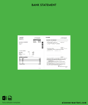 USA Chase Banka Hesap Özeti word 4 pages
