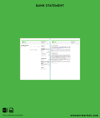USA Green Dot Banka Hesap Özeti word 3 pages