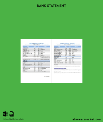 USA JP Morgan Banka Hesap Özeti word 2 pages version 2