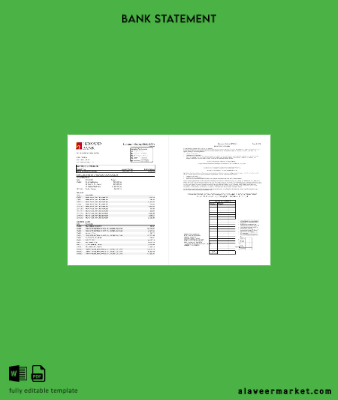 USA Maryland Howard İşletme Banka Hesap Özeti excel (4 pages)