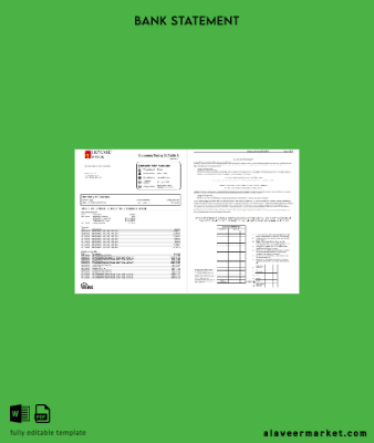 USA Maryland Howard İşletme Banka Hesap Özeti word (4 pages)