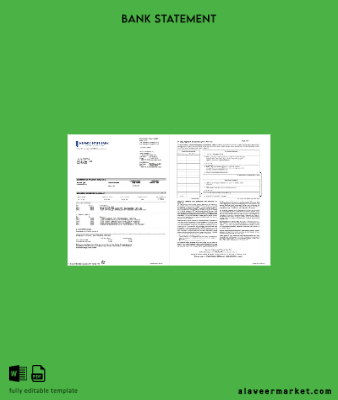 USA Nevada State Banka İşletme checking Banka Hesap Özeti word 4 pages