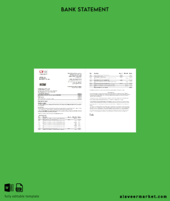 USA Yeni York CFSB Banka Hesap Özeti 2 pages word