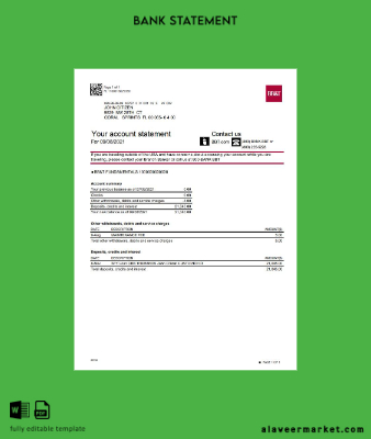 USA North Carolina BB&T Corp. Banka account Hesap Özeti excel