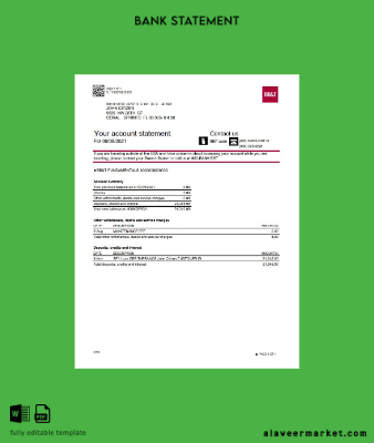 USA North Carolina BB&T Corp. Banka account Hesap Özeti word