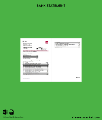 USA North Carolina BB&T Corp. Banka Hesap Özeti excel(2 pages)