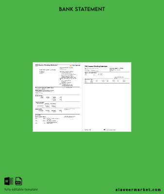 USA PNC Banka Hesap Özeti word 2 pages