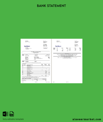 USA Suntrust Banka account Hesap Özeti word 2 pages scr