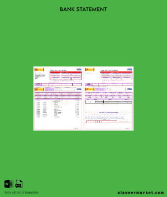USA Syndicate Banka Kredi Kart Hesap Özeti 3 pages word