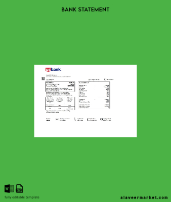 USA U.S. Banka Kredi Kart Hesap Özeti word 2 pages