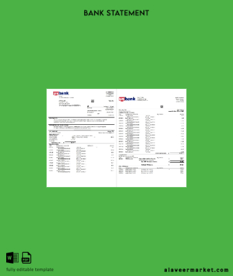 USA U.S. Banka Hesap Özeti word 3 pages