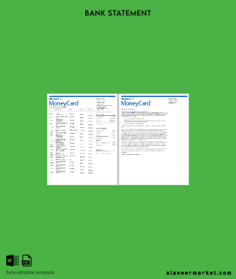 USA Walmart Kart Banka Hesap Özeti word 2 pages