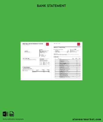 USA Wells Fargo Banka Hesap Özeti word 7 pages