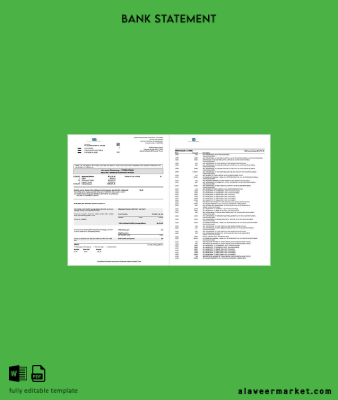 USA Fifth Third Banka account Hesap Özeti word 2 pages