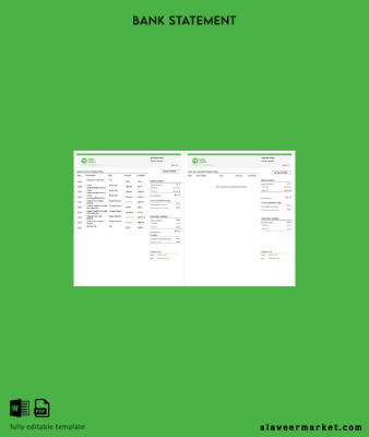 USA Green Dot account Hesap Özeti word 2 pages