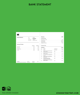 USA One Finance, Inc. Banka Hesap Özeti word 2 pages