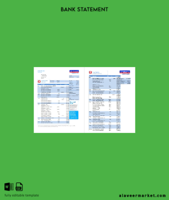 United Kingdom Kimlik Kartı Banka Hesap Özeti excel (5 pages)