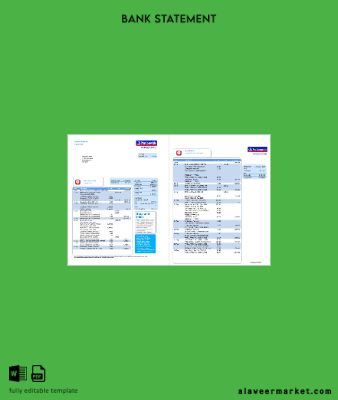 United Kingdom Kimlik Kartı Banka Hesap Özeti word (5 pages)