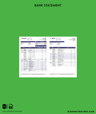 United Kingdom Natwest Banka Hesap Özeti word (2 pages)