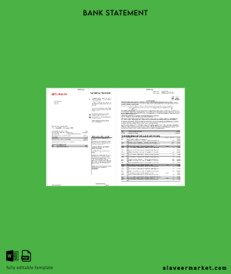 United Kingdom Santander Banka Hesap Özeti word 3 pages, version 2