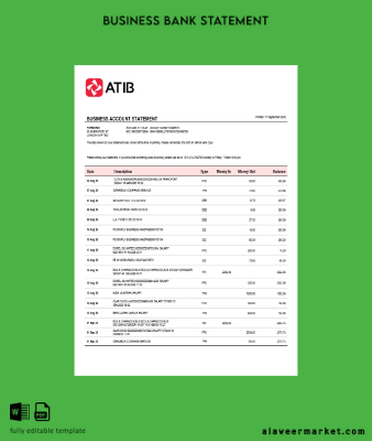 Assaray (ATIB)firm account Hesap Özeti Word and PDF Şablon (1)