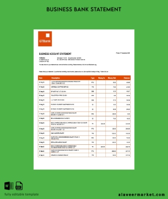 Guaranty Trust enterprise account Hesap Özeti Word and PDF format (1)