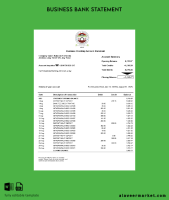 Muranga University of Technology İşletme organization checking Hesap Özeti Word and PDF format