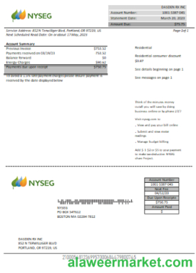 Boston NYSEG electricity utility business bill, SCR