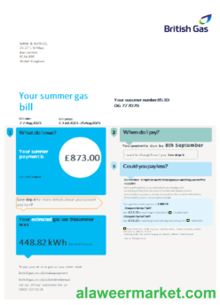 British gas utility business bill, SCR, page 1