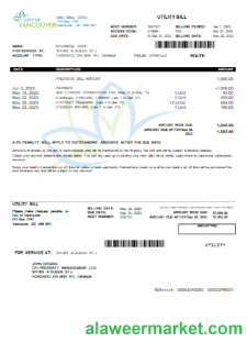 City of Vancouver utility business bill, SCR