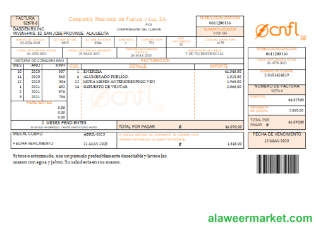 Compa__a Nacional de Fuerza y Luz, S.A. (CNFL) utility business bill, SCR