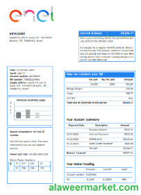 Enel Brazil electricity utility business bill, SCR