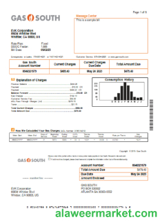 Gas South utility business bill, SCR