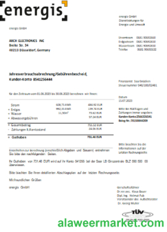 Germany Energis utility business bill, SCR