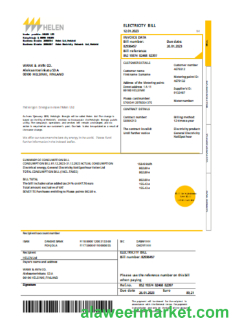 Helen Proof of address utility business bill, SCR