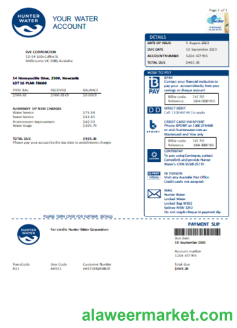 Hunter Water utility business bill, SCR