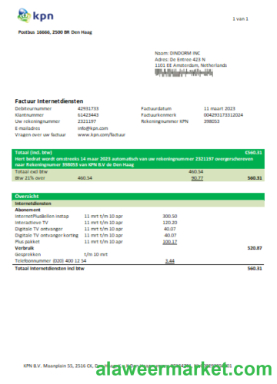 KPN utility business bill, SCR